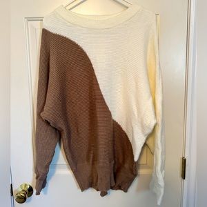 Gilli dolman sleeve sweater tan/cream